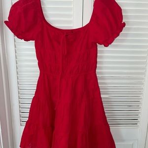 Red summer dress